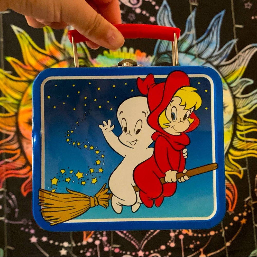 Vintage 1999-Casper The Friendly Ghost Wendy The Good Little Witch Tin Lunch Box